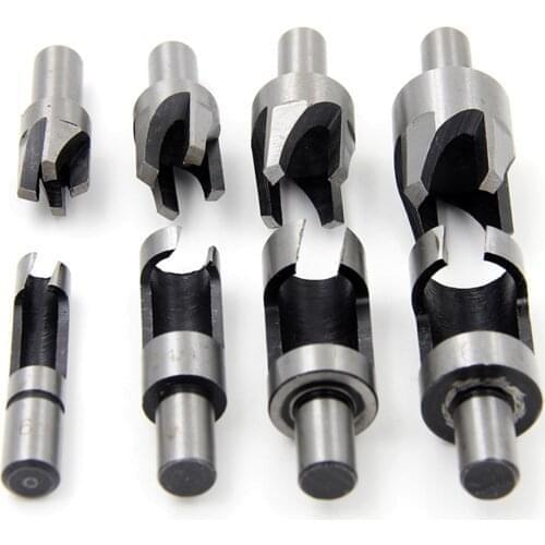 8pcs Round Shank 3/8"(9.5mm) Carpentry Wood Plug Cutter Straight Tapered Claw Type Drill Bit Set 6mm 10mm 13mm 16mm Wood drill