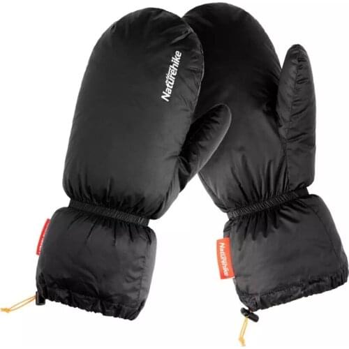 Naturehike Ultralight 20D 400T Nylon Waterproof Outdoor Camping Hiking Skiing Gloves White Goose Down Filling Warm Gloves