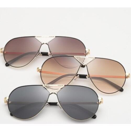 The new style of sun-glasses with huge hollow metal frames for men and women in Europe and America sun glasses HOT