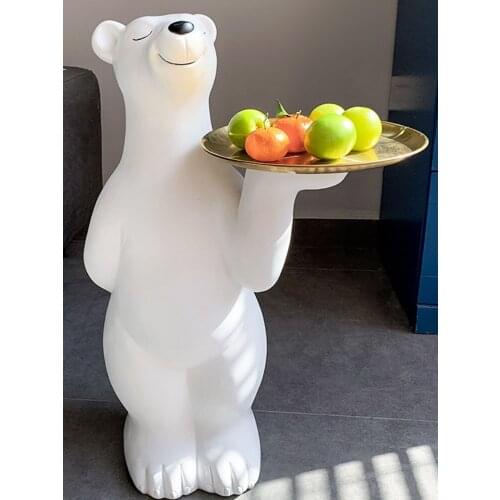 Nordic Home Storage Organization,Large Landing Bear,Tray Figurine,Living Room HomeDecor,Resin Statue ,Home DecorationAccessories