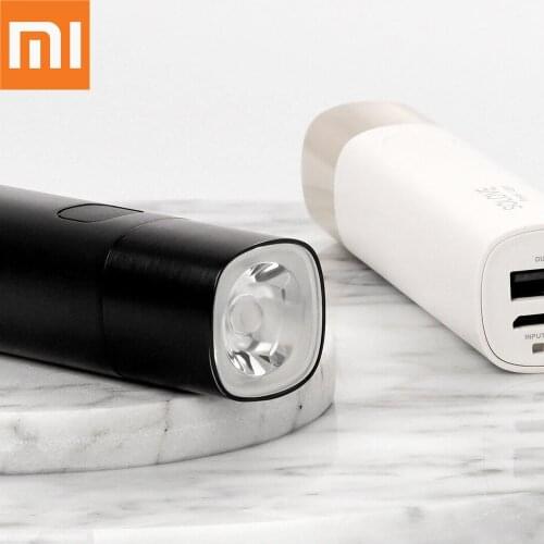 Original Xiaomi Mijia Portable Flashlight Mobile Power USB Rechargeable Brightness EDC Flashlight 3000mAh LED Torch for Bike