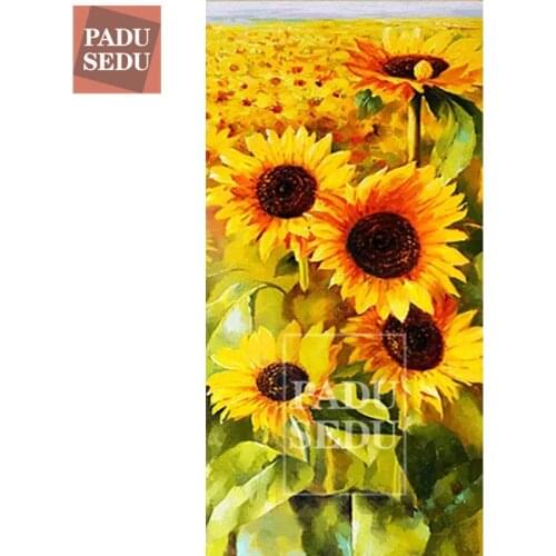 PADUSEDU 5D Diamond Painting Sunflower Cross Stitch Sunflowers Pictures Rhinestones Diamond Embroidery Flower Living Room Decor