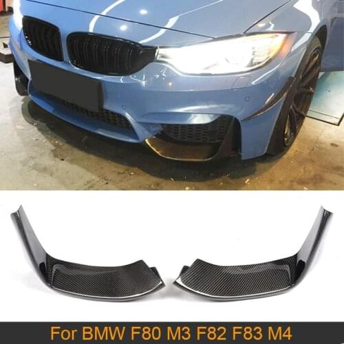 Carbon Fiber Front Bumper Splitters Lip Spoiler Apron for BMW F80 M3 F82 F83 M4 2 Door 2014-2019 Car Front Bumper Splitters FRP