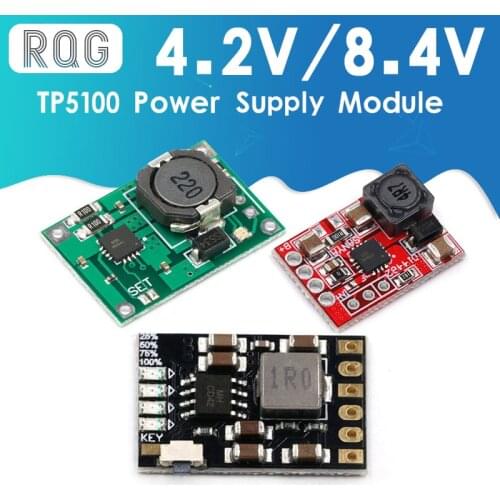 TP5100 charging management power supply module board TP5000 1A 2A compatible with 4.2V 8.4V single and double lithium batteries
