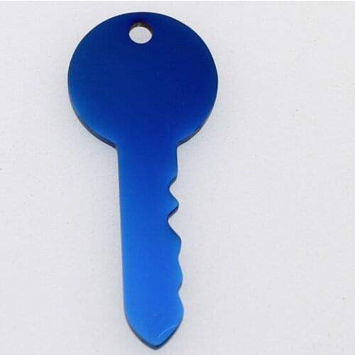 Stainless Steel Blank Key Charms 17*25mm Key Pendant High Polish Mirror Surface Jewelry Charm 20pcs/lot