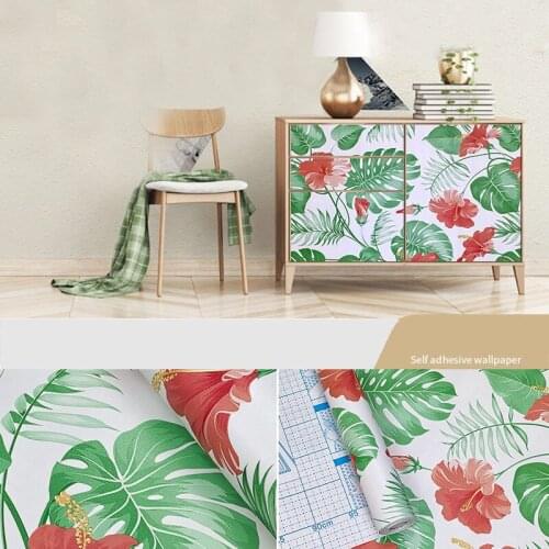 10M DIY Wallpapers Self-Adhesive Bedroom Wall Stickers Kitchen Cabinet Storage Door Cabinet Wallpaper Home Decor Papel De Pared