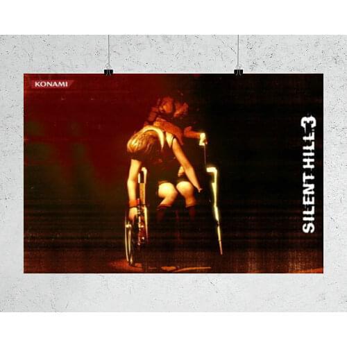 H120 Silent Hill dark evil head homecoming Hot TV Game Wall Sticker Silk Poster Art Home Decoration