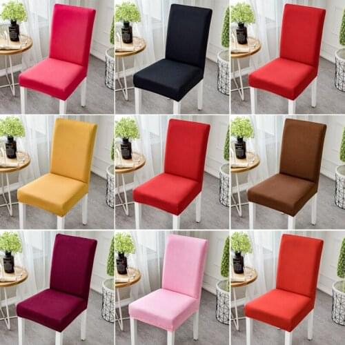 Spandex Elastic Pure Color Modern Removable Anti-dirty Kitchen Seat Case Stretch Chair Cover for Banquet30