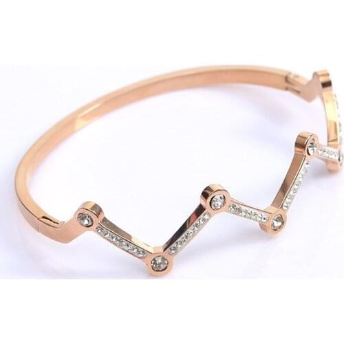 Titanium Steel Geometry Bracelet For Women Cuff Bracelet Charms For Jewelry Making Fashion Jewellery LOVE Bracelets Bangles