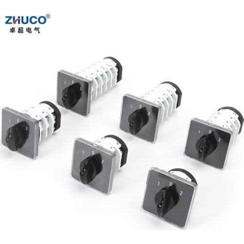 ZHUCO SZL9-32/1 32/2 32/3 32/4 32A 440V 3 Positon 2 3 4Phase Universal Changeover Cam Switch Panel Mounting Reversing switches