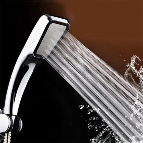 Bathroom Powerful Rainfall Shower Head 300 Holes Handheld Flow With Chrome ABS Water Saving Filter Spray Nozzle High Pressure