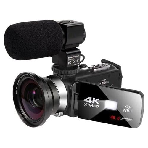 4K Video Camera 48MP Vlogging 48 Million Pixels For Youbute Recorder WIFI NightShot Cam Time-lapse Touch Screen Camcorder