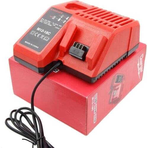 DVISI M12-18C Li-ion Battery Charger For Milwaukee 10.8V 12V 14.4V 18V C1418C 48-11-1815/1828/1840 M18 M14 M12 Lithium-ion Batt