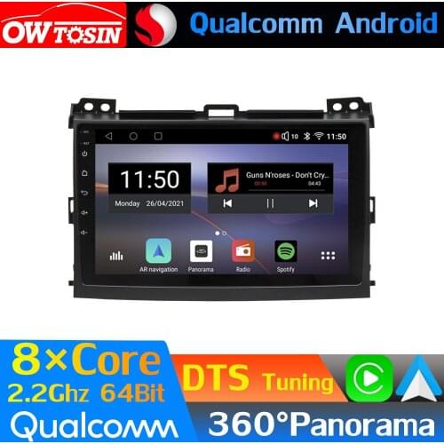 Qualcomm 8Core Android Car Multimedia For Toyota Land Cruiser Prado 120 2002-2009 GPS DTS HIFI 360 Panoramic Radio CarPlay DSP