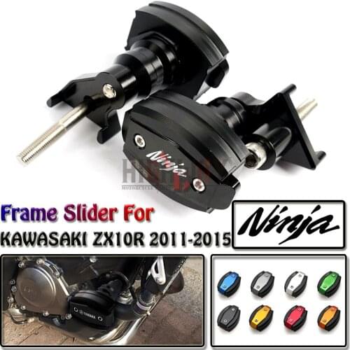 Motorcycle Crash Pad Protector CNC Engine Cover Frame Sliders Falling Protection For KAWASAKI ZX10R ZX-10R 2011-2015