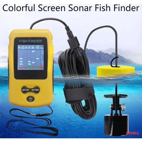 100 Meters Fish Finder Portable Fishfinder Sonar Sensor Depth Echo Transducer Alarm for Fishing Lover Outdoor Sonar Fish Finder