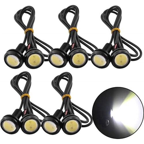 100pcs/lot Fog DRL Daytime 23MM COB 9W Daytime Running Light LED Eagle Eye Light White Blue Yellow Red Color DC12V Signal Lamp