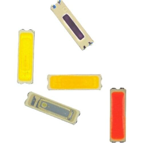 1000PCS/LOT 0.5W CRI 80 Gold Wire Copper Bracket 7020 LED Beads 455-465nm Ice Blue Purple Pink and Green Color Available