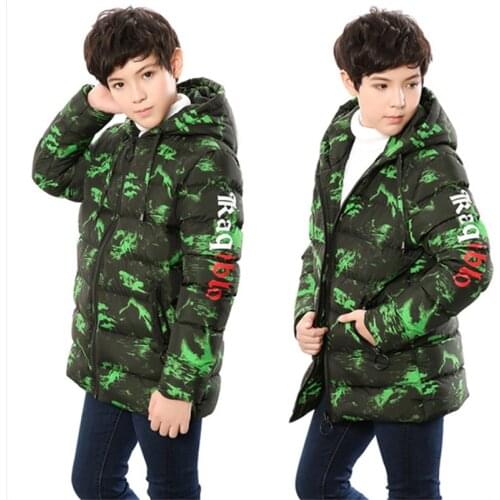 2019 Boys Girls High Quality Winter Coat Kids Hooded Thick Warm Snowcoat Jacket Outerwear Children Parkas Overcoat For 8-17T