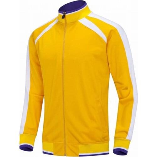 2020 Winter Soccer Jerseys Man Training Football Uniform Dry Fit Men Tracksuit Jacket Mens Sports Wear Shirts Yellow Black