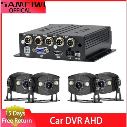 4 Channel Car Dvr 4ch MDVR Mobile Video Recorder Vehicle Dvr Car Security Camera System Video Register Automobile DVR Camara Kit