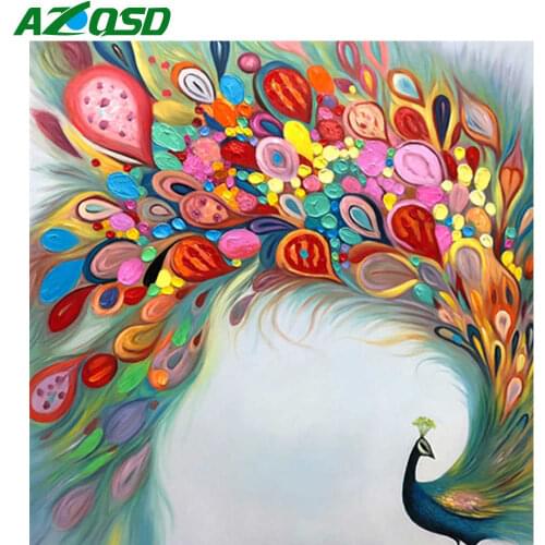 AZQSD Diamond Embroidery Peacock Cross Stitch 5d Diamond Painting Full Square/Round Drill Home Decor Gift Handmade Art