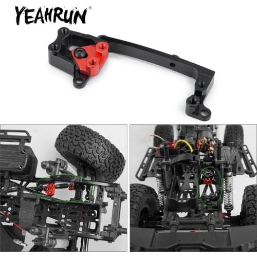 YEAHRUN Aluminum Servo Mounting Bracket in Black for SCX10 90046 1/10 RC Car