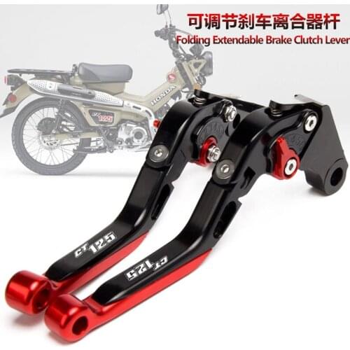 For HONDA CT125 CT 125 Motorcycle Accessories CNC Aluminum Folding Extendable Brake Clutch Lever Adjustable Extendable