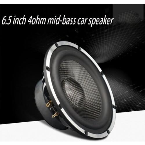 6.5 Inch Car Speaker 40-60W 4ohm Carbon Fiber Mid-woofer Car Audio Speaker Modified High-power HIFI Sound Quality Horn