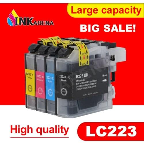 LC223 Printer Ink Cartridge For Brother LC 221 For Brother MFC-J4420DW J4620DW J4625DW J5320DW J5620DW Printers Full Ink LC221