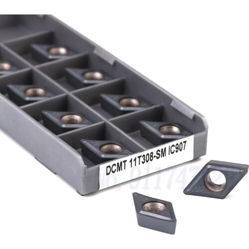DCMT11T304 SM DCMT11T308 SM IC907 IC908 Internal Turning Tool Carbide Inserts CNC Lathe Cutting Tools Stainless Steel Processing