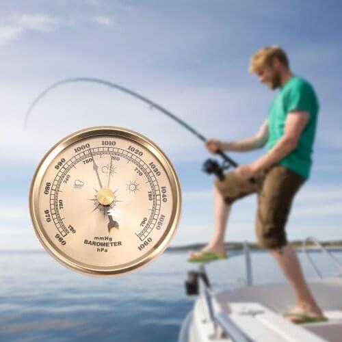 Fishing Atmospheric Pressure Gauge Wall Mounted Household Barometer Thermometer Hygrometer Weather Station Hanging