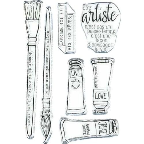 French Clear Silicone Rubber Stamp for DIY scrapbooking/photo album Decorative craft 091