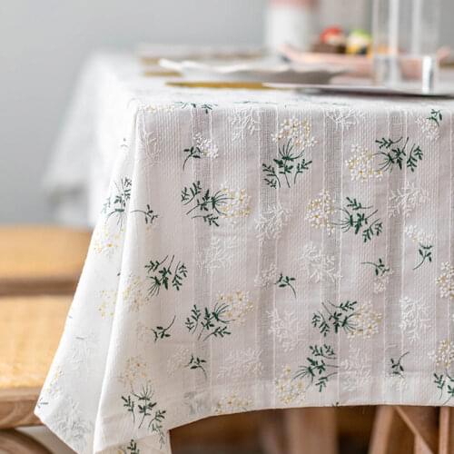 Ins Pastoral Floral Tablecloth Retro French Rectangular Room Decoration Art Small Fresh Cotton Linen Japanese Dormitory