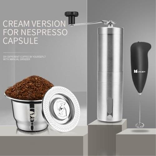Espresso Capsulas De Cafe Recargables Nespresso Stainless Steel Square Hole Nespresso Refillable Capsule Reusable Pods