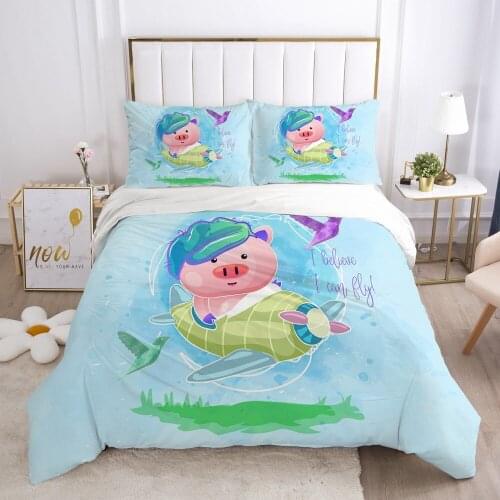 Bedding Set Duvet Cover Sets Quilt Covers Pillowcase Blanket Case Bed Linens Queen Full Size 3D Design Cartoon Bedclothes