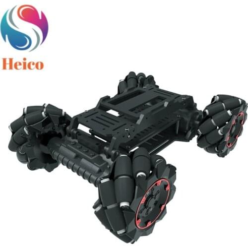 4WD Smart Car Chassis Kit Mecanum Wheel Acrylic/Fiberglass Chassis With Control Panel for Arduino DIY Smart Robot Car STM32