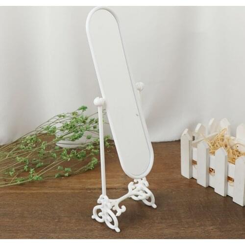 1/12 Scale Dollhouse Miniature Mini Dolls Fitting Room Dressing Mirror Model Play Set for Dolls Accessories Furniture Decoration