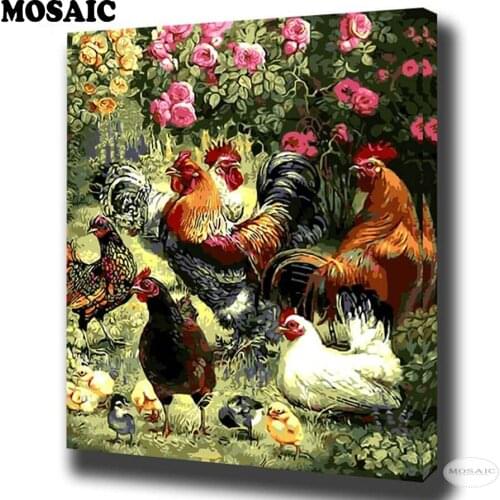Chicken cock baby home decor diamond paintings Wall Art Diamond Embroidery Mosaic Pattern for living room,New gifts