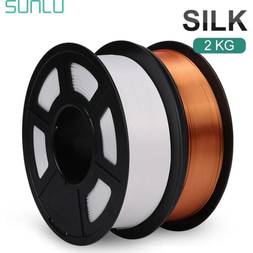 SUNLU SILK Filament PLA Silk 1KG 1.75mm 2Rolls SILK Effect Metal Multiple Colors Silk 3D Printer Filament For DIY