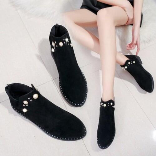 2021 New Women Short Boots Winter Boot Fashion High Heel Ankle Shoes Pointed Toe Warm Fur Ethnic Botas