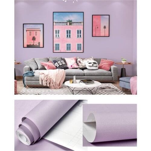 Solid Colour Wall Stickers Home Decors Modern PVC Waterproof Self-Adhesive Macaron Wallpapers Kitchen Wardrobes Wall Decoration