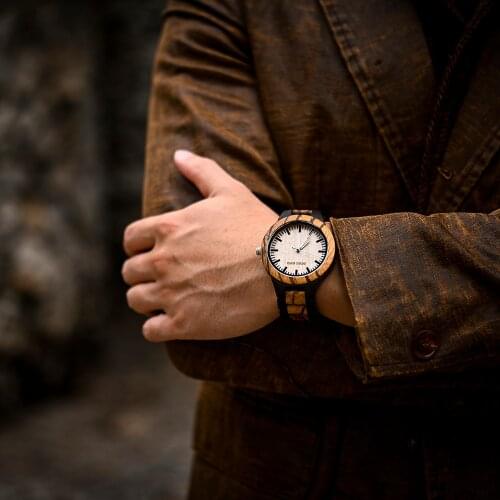 BOBO BIRD Couple Watch Zabra Wooden Quartz Watches for Men Women Fashion Luxury Christmas Gift Logo Customized Drop shipping