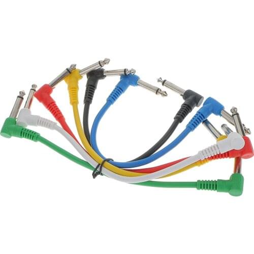 6pcs Guitar Effect Pedal Patch Cable For Electric Guitar Bass Parts