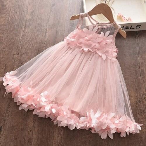 Girls Floral Dresses 2021 New Summer Kids Flowers Elegant Costumes Baby Sweet Outfits Party Suits Toddler Vestidos Girl Dress