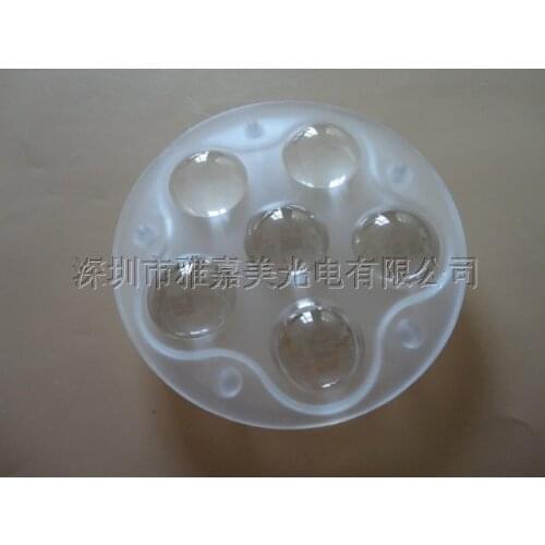 PMMA optical convex 6 in 1 lens diameter 73MM Glossy LED lens,High-power LED Piece lens