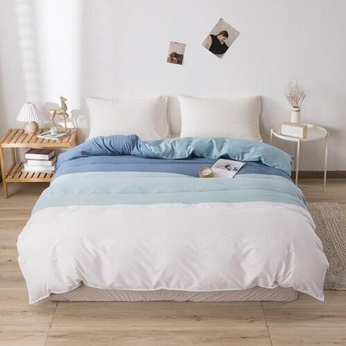 Fashion Blue White Stripes Printed Duvet Cover Quilt Cover Comforter Case Single Double 150x200cm 180x220cm 200x230cm 220x240cm