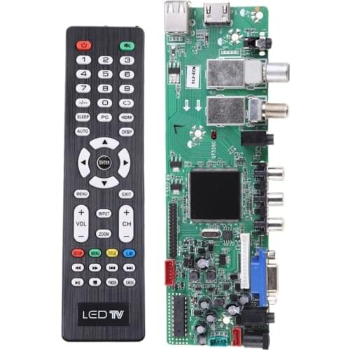 DVB-S2 DVB-T2 DVB-C Digital Signal ATV Maple Driver LCD Remote Control Board Launcher Universal Dual USB Media