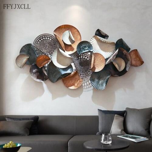 Retro Wrought Iron Crafts Wall Decoration Pendant Creative Three-dimensional Sofa Background Wall Mural