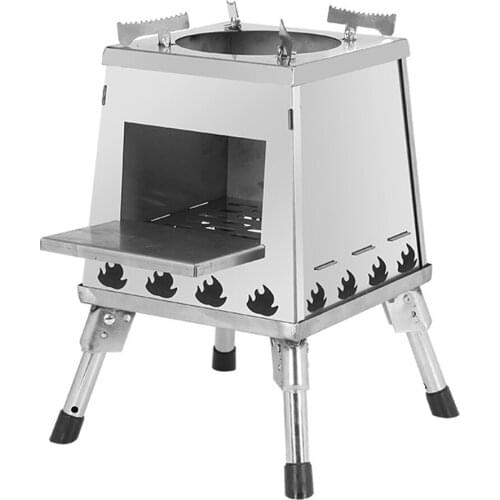 Folding Camping Stove Portable Wood Burning Stove with Retractable Legs for Camping Hiking Backpacking Outdoor Cooking Stove